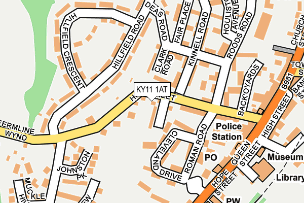 KY11 1AT map - OS OpenMap – Local (Ordnance Survey)