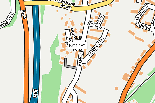 KY11 1AY map - OS OpenMap – Local (Ordnance Survey)