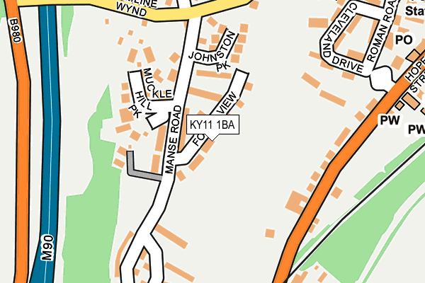 KY11 1BA map - OS OpenMap – Local (Ordnance Survey)