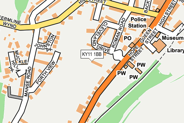 KY11 1BB map - OS OpenMap – Local (Ordnance Survey)