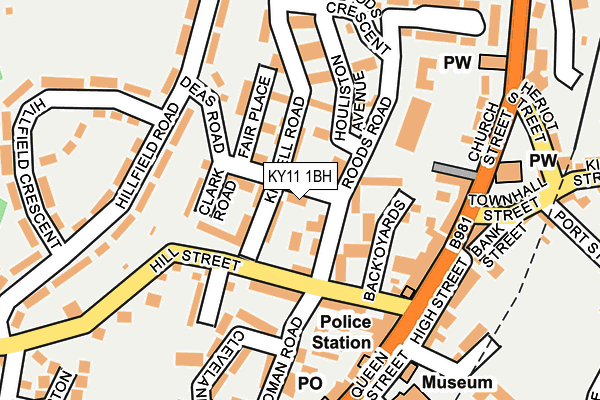 KY11 1BH map - OS OpenMap – Local (Ordnance Survey)