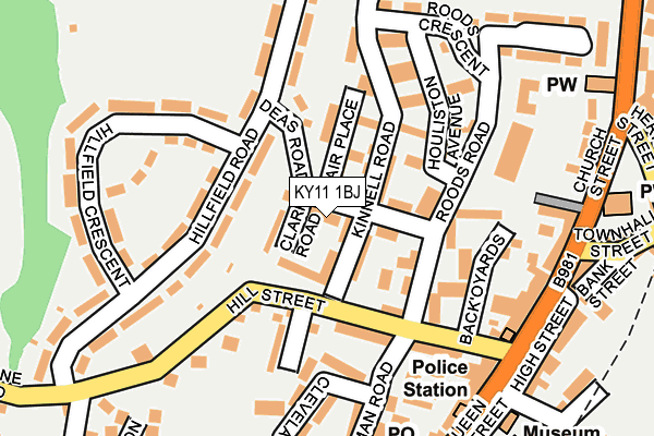 KY11 1BJ map - OS OpenMap – Local (Ordnance Survey)