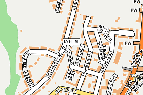 KY11 1BL map - OS OpenMap – Local (Ordnance Survey)