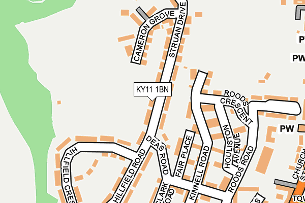 KY11 1BN map - OS OpenMap – Local (Ordnance Survey)