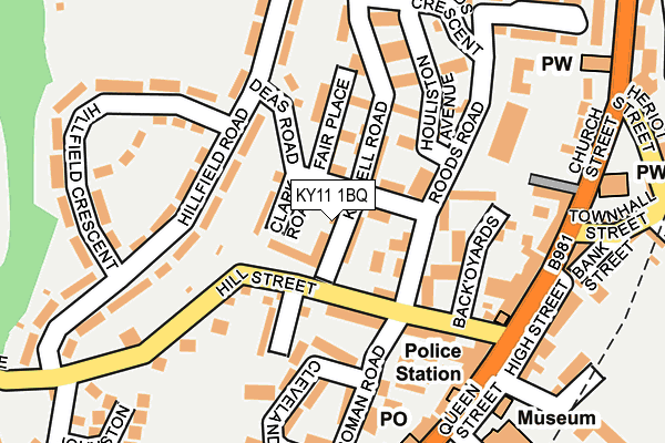 KY11 1BQ map - OS OpenMap – Local (Ordnance Survey)