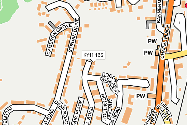 KY11 1BS map - OS OpenMap – Local (Ordnance Survey)