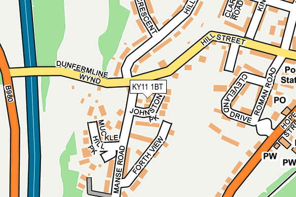 KY11 1BT map - OS OpenMap – Local (Ordnance Survey)
