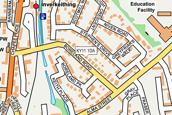 KY11 1DA map - OS OpenMap – Local (Ordnance Survey)