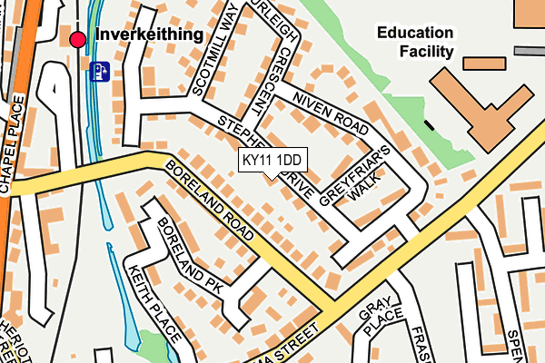 KY11 1DD map - OS OpenMap – Local (Ordnance Survey)