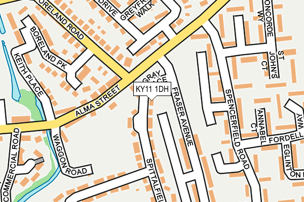 KY11 1DH map - OS OpenMap – Local (Ordnance Survey)