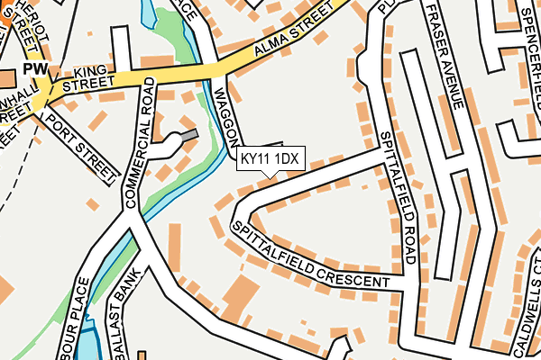 KY11 1DX map - OS OpenMap – Local (Ordnance Survey)