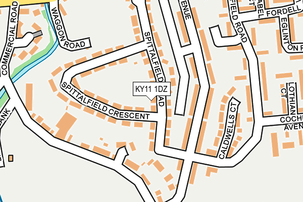 KY11 1DZ map - OS OpenMap – Local (Ordnance Survey)