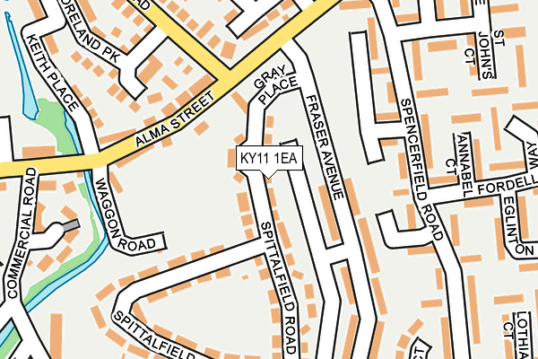 KY11 1EA map - OS OpenMap – Local (Ordnance Survey)