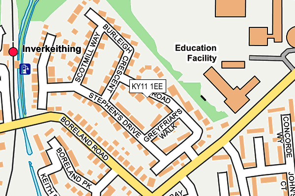 KY11 1EE map - OS OpenMap – Local (Ordnance Survey)