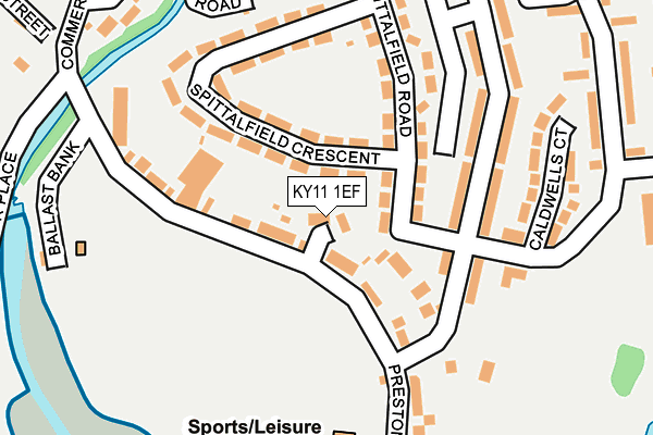 KY11 1EF map - OS OpenMap – Local (Ordnance Survey)