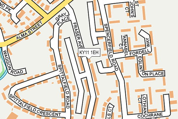 KY11 1EH map - OS OpenMap – Local (Ordnance Survey)