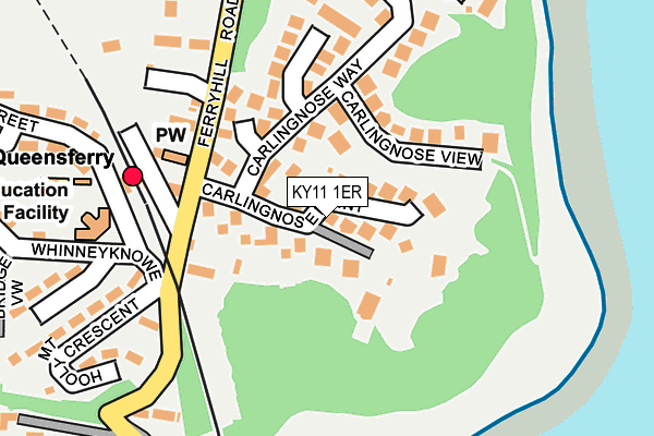 KY11 1ER map - OS OpenMap – Local (Ordnance Survey)
