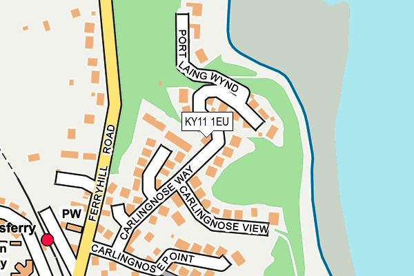 KY11 1EU map - OS OpenMap – Local (Ordnance Survey)