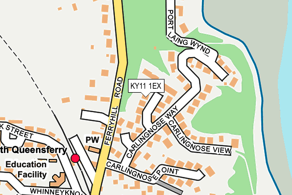 KY11 1EX map - OS OpenMap – Local (Ordnance Survey)