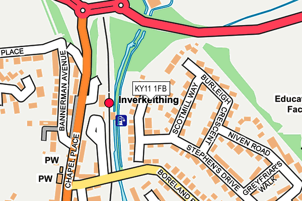 KY11 1FB map - OS OpenMap – Local (Ordnance Survey)