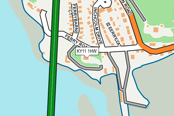 KY11 1HW map - OS OpenMap – Local (Ordnance Survey)