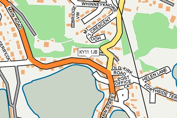 KY11 1JB map - OS OpenMap – Local (Ordnance Survey)
