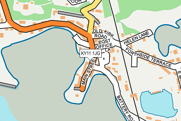 KY11 1JG map - OS OpenMap – Local (Ordnance Survey)