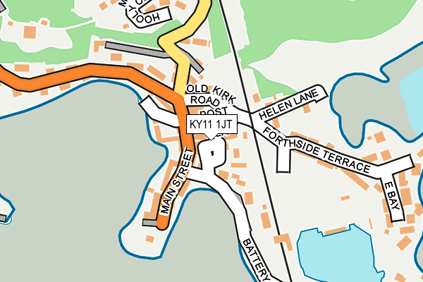 KY11 1JT map - OS OpenMap – Local (Ordnance Survey)