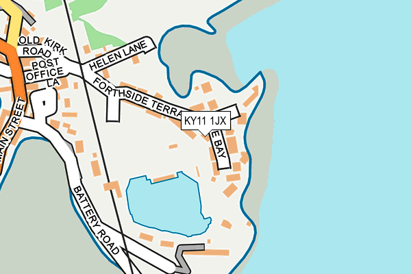 KY11 1JX map - OS OpenMap – Local (Ordnance Survey)