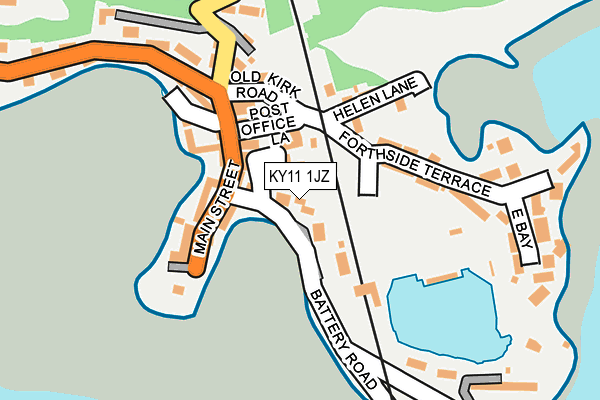 KY11 1JZ map - OS OpenMap – Local (Ordnance Survey)