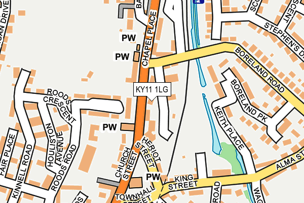 KY11 1LG map - OS OpenMap – Local (Ordnance Survey)