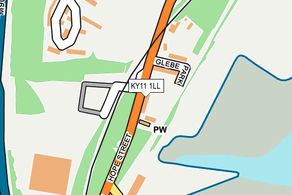 KY11 1LL map - OS OpenMap – Local (Ordnance Survey)