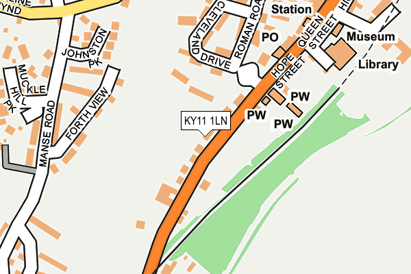 KY11 1LN map - OS OpenMap – Local (Ordnance Survey)
