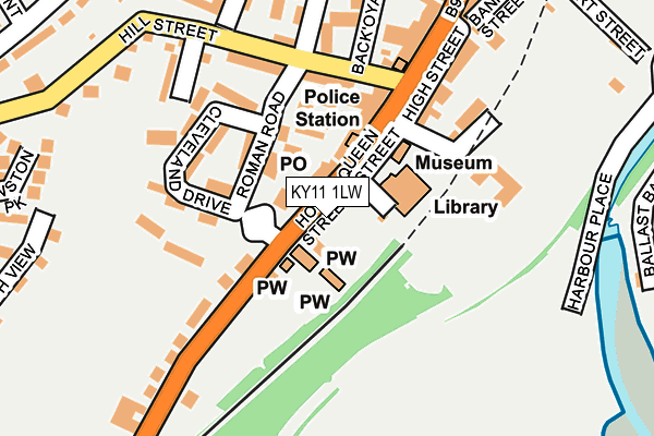 KY11 1LW map - OS OpenMap – Local (Ordnance Survey)