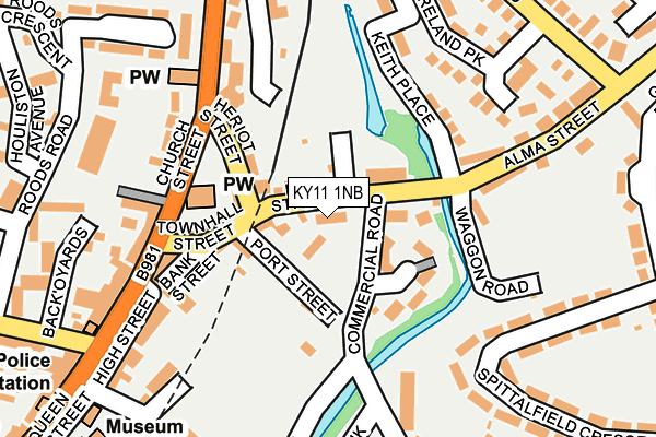 KY11 1NB map - OS OpenMap – Local (Ordnance Survey)
