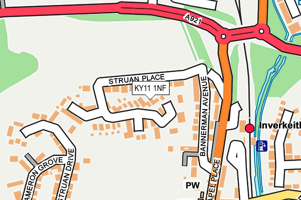 KY11 1NF map - OS OpenMap – Local (Ordnance Survey)