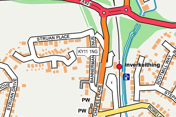 KY11 1NG map - OS OpenMap – Local (Ordnance Survey)