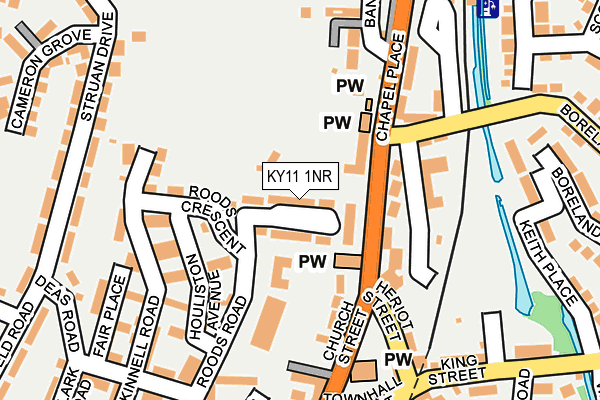 KY11 1NR map - OS OpenMap – Local (Ordnance Survey)