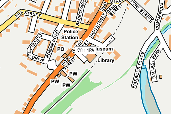 KY11 1PA map - OS OpenMap – Local (Ordnance Survey)