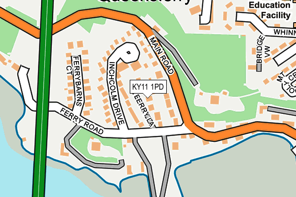 KY11 1PD map - OS OpenMap – Local (Ordnance Survey)