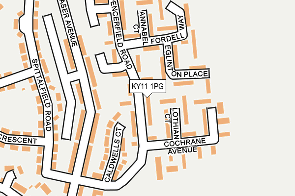 KY11 1PG map - OS OpenMap – Local (Ordnance Survey)