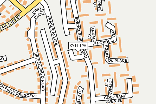 KY11 1PH map - OS OpenMap – Local (Ordnance Survey)