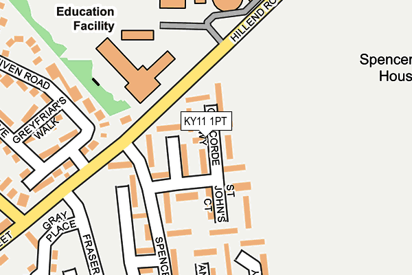 KY11 1PT map - OS OpenMap – Local (Ordnance Survey)