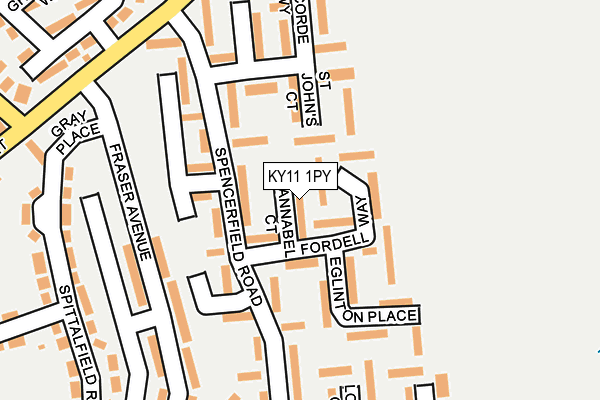 KY11 1PY map - OS OpenMap – Local (Ordnance Survey)