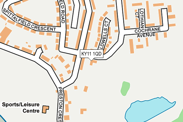 KY11 1QD map - OS OpenMap – Local (Ordnance Survey)