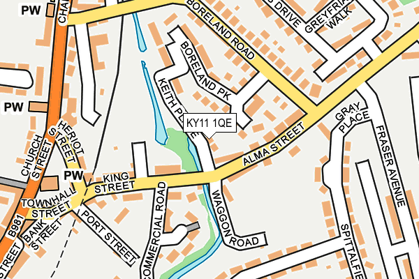 KY11 1QE map - OS OpenMap – Local (Ordnance Survey)