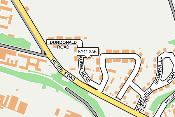 KY11 2AB map - OS OpenMap – Local (Ordnance Survey)