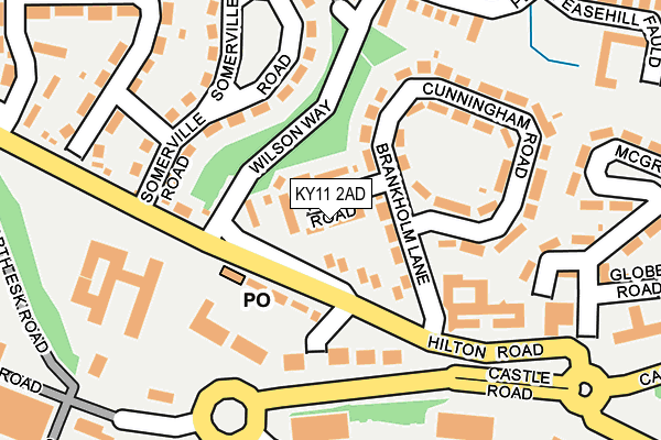 KY11 2AD map - OS OpenMap – Local (Ordnance Survey)