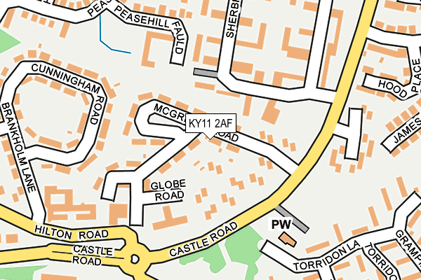 KY11 2AF map - OS OpenMap – Local (Ordnance Survey)