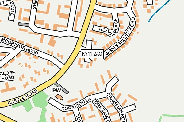 KY11 2AG map - OS OpenMap – Local (Ordnance Survey)